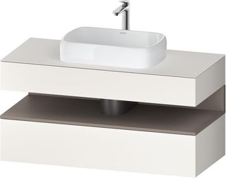 Duravit Duravit - Qatego Consola Mueble Bajo Lavabo, 1 Extra&iacute;ble, 1 Caj&oacute;n