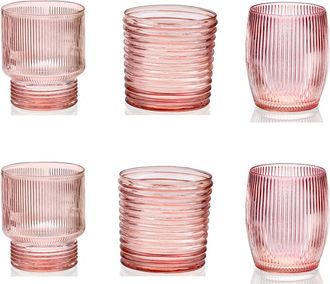 IVV Set of 6 glasses, assorted shapes and colors