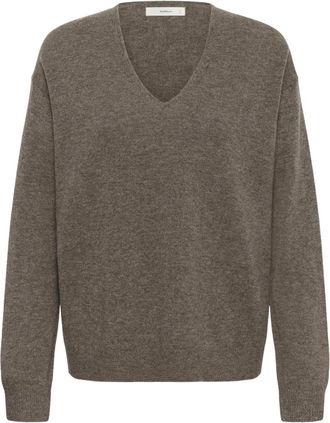 Inwear Monika V-hals - Dames - V-hals truien - Bruin - L - Wol - Truien & Vesten