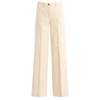 Nine In The Morning Straight Trousers, female, White, Size: W24 Nadia Chino Palazzo
