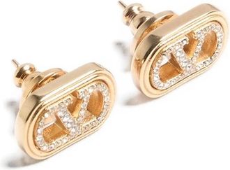 Valentino Garavani Swarovski Crystal Earrings - Gold