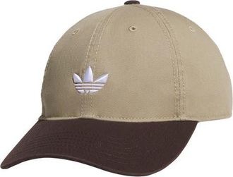 adidas Trefoil Adjustable 6-Panel Baseball Cap in Cargo/Coffee Brown/White at Nordstrom