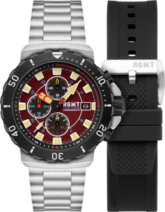 RGMT Trench Chronograph Quartz Red Dial Mens Watch RG-8058-55