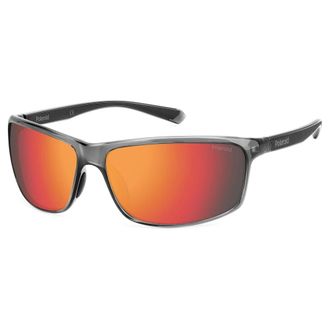 Polaroid Sunglasses, unisex, Gray, Size: 63 MM Grey/Green Red Sunglasses