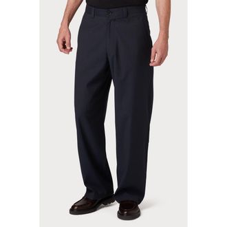 Paul Smith Relaxed Fit Wool & Cotton Workwear Chinos in Very Dark Navy at Nordstrom, Size 30 X R