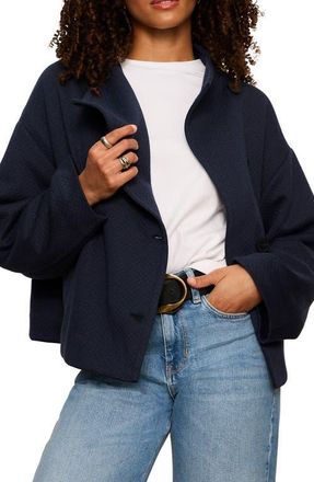 Sanctuary Avery Asymmetric Quilted Jacket in Navy Blazer Blue at Nordstrom, Size X-Small