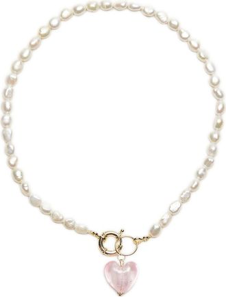 Petit Moments Lisa Freshwater Pearl Necklace in Pink at Nordstrom