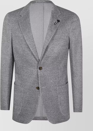 Lardini knitted single breasted jacket notch lapel