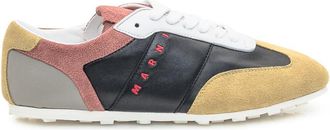 Marni Multicolor Color Block In Pelle E Camoscio Sneakers