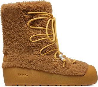 Bally Corviglia lace-up shearling boots - women - Rubber/Sheep Skin/Shearling/Calf Leather/Lamb Shearling - 38 - CAMEL