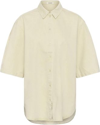 Soaked In Luxury Long Sleeve Shirt - Dames - Overhemden - Geel - XS - Katoen - Overhemden