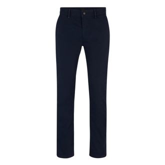 HUGO BOSS Chino broeken - Heren - Chinos - Blauw - W33 L32 - Satijn - Broeken