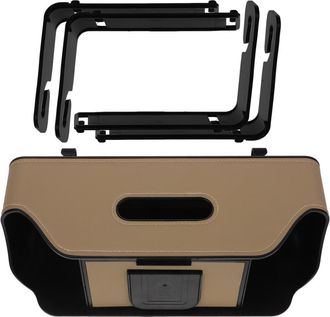 OEM Portavasos Y Caja De Almacenamiento De Pl&aacute;stico Beige De 2 Piezas