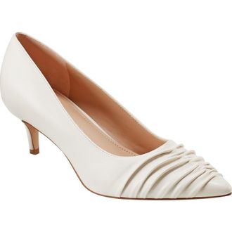 Marc Fisher Paria Pointed Toe Kitten Heel Pump in Ivory 151 at Nordstrom Rack, Size 6.5