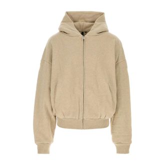 Entire studios Cotton Thermal Sweatshirt - unisex - Vesten met rits - Beige - XL - Katoen - Hoodies & sweatvesten