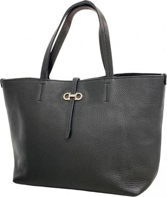 Ferragamo Black Leather Tote Bag (Pre-Owned)