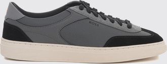 HUGO BOSS Low-Top Suede and Tumbled Leather Sneakers with Bicolor Design