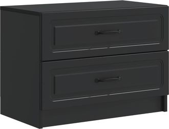 vidaXL Armario De Noche Negro 62 X 34,5 X 44,5 Cm Madera De Ingenier&iacute;a Vidaxl