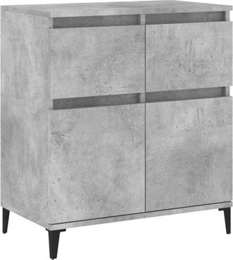vidaXL Vidaxl - Aparador de madera contrachapada gris hormigón 60x35x70 cm