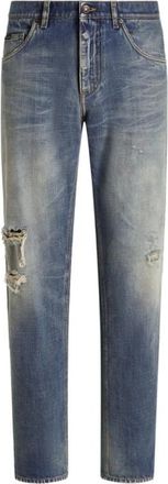 Dolce & Gabbana Straight Jeans - Heren - Regular Fit Jeans - Blauw - L - Denim - Jeans