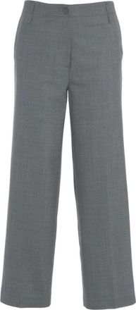 Semicouture Broeken, Dames, Grijs, XS, Klassieke Straight Leg Broek Grigio