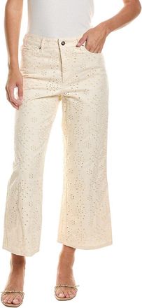 CeCe by Cynthia Steffe Straight Leg Denim Eyelet Pant