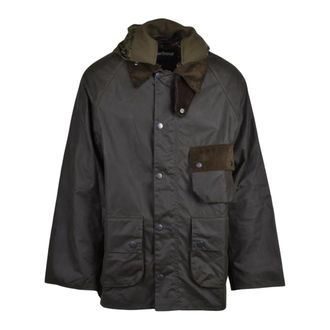 Barbour Jassen, Heren, Groen, L, Katoen, Solway Wax Jacket