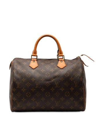 Louis Vuitton 1994 Monogram Speedy 30 boston bag - unisex - Fabric/Leather - One Size - Brown