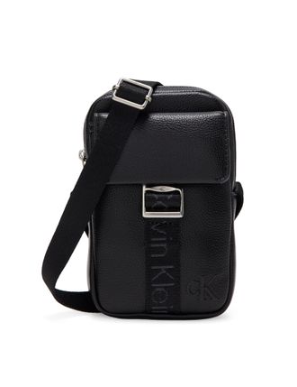 Calvin Klein Mens CARGO PHONE CROSSBODY LV04D1091G Crossover, Black (Black/Desert Taupe), One Size