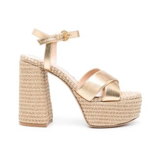 Gianvito Rossi High Heel Sandals, female, Beige, 8 UK, Beige Block Heel Platform Sandals