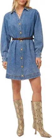 Fifteen Twenty Sade Belted Denim Shirtdress at Nordstrom, Size X-Small