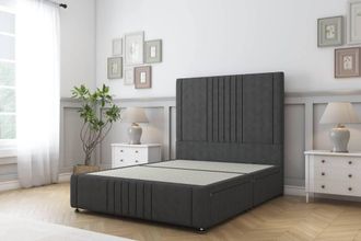 Sloomy Harrington Dumfries Divan Base 4 Drawers 54 Headboard & 12 Footboard in Dark Grey | Size: Small Double
