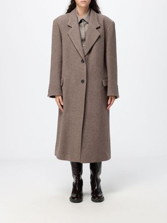 Eleh Long Single-Breasted Wool Blend Coat with an Oversize Fit
