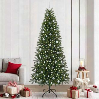 vidaXL &Aacute;rbol De Navidad Artificial Con 300 Led Verde 240 Cm Pe Y Pvc