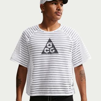 Nike Mens Nike ACG Radical AirFlow Dri-FIT Short-Sleeve Trail Running Top in White | IV5366-100