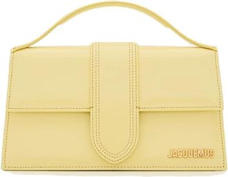 Jacquemus Gele Schoudertas Stijlvolle Klep Bovenkant - Dames - Handtassen - Geel - ONE Size - Leer - Tassen