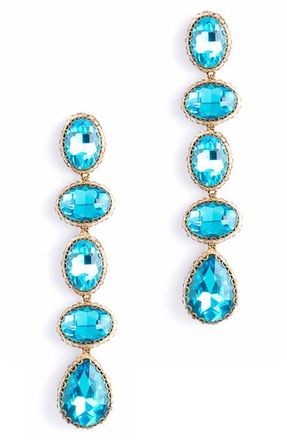 Deepa Gurnani Tyra Drop Earrings in Aqua at Nordstrom
