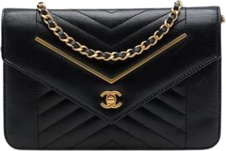Chanel Borsa a tracolla Pre-owned Chevron Quilted - - Pre-owned - Donna - Nero - ONE SIZE