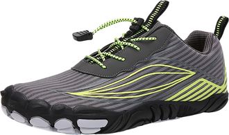 Generic Large Size Non Slip Wading Footwear Outdoor Five Toe Design Hiking Mountaineering Adventure Couples Fitness Sports Creek Walking Shoes (Grey, 4.5)