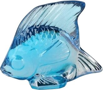 Lalique Turquoise Lustre Fish Crystal 10205600