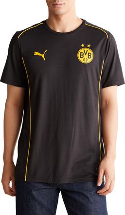 Puma Borussia Dortmund Casuals Mens T-Shirt, Black Faster Yellow, XXL