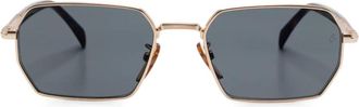 Eyewear by David Beckham geometric-frame sunglasses - men - Acetate/Metal - 55 - Gold