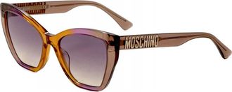 Moschino Womens MOS155S 012J 55 FF Sunglasses - Orange - One Size