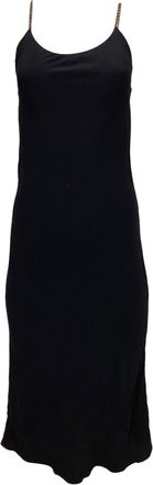Anine Bing Chelsea Chain-Embellished Crepe Midi Dress in Black Viscose