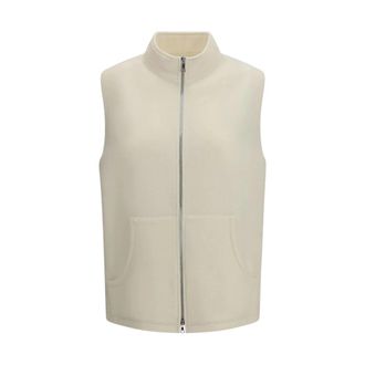 Rier Fleece Wol Mouwloos Jack - Dames - Bodywarmers - Beige - S - Wol - Jassen