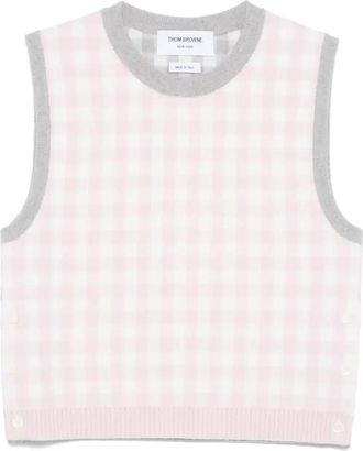 Thom Browne Fun Mix Tank Top - Womens - Virgin Wool