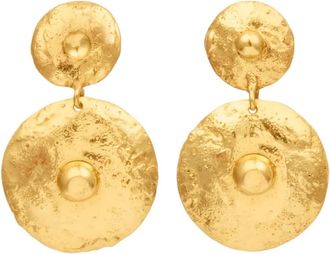 Sylvia Toledano Venus hammered-disc drop earrings - Gold