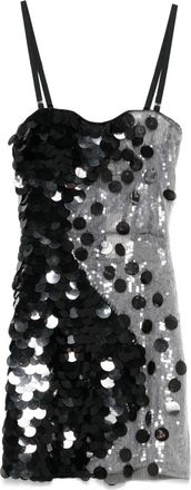 Nensi Dojaka Abito corto con paillettes - Nero