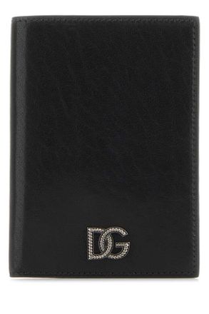 Dolce & Gabbana Black Leather Passport Holder