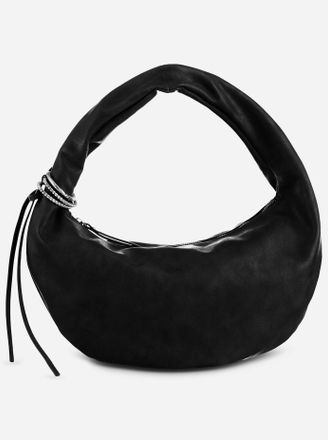 Heine Umh&auml;ngetasche HEINE, Damen, Gr. B/H/T: 36cm x 20cm x 5cm, schwarz, Metall, Viskosemischung, unifarben, Taschen Umh&auml;ngetasche